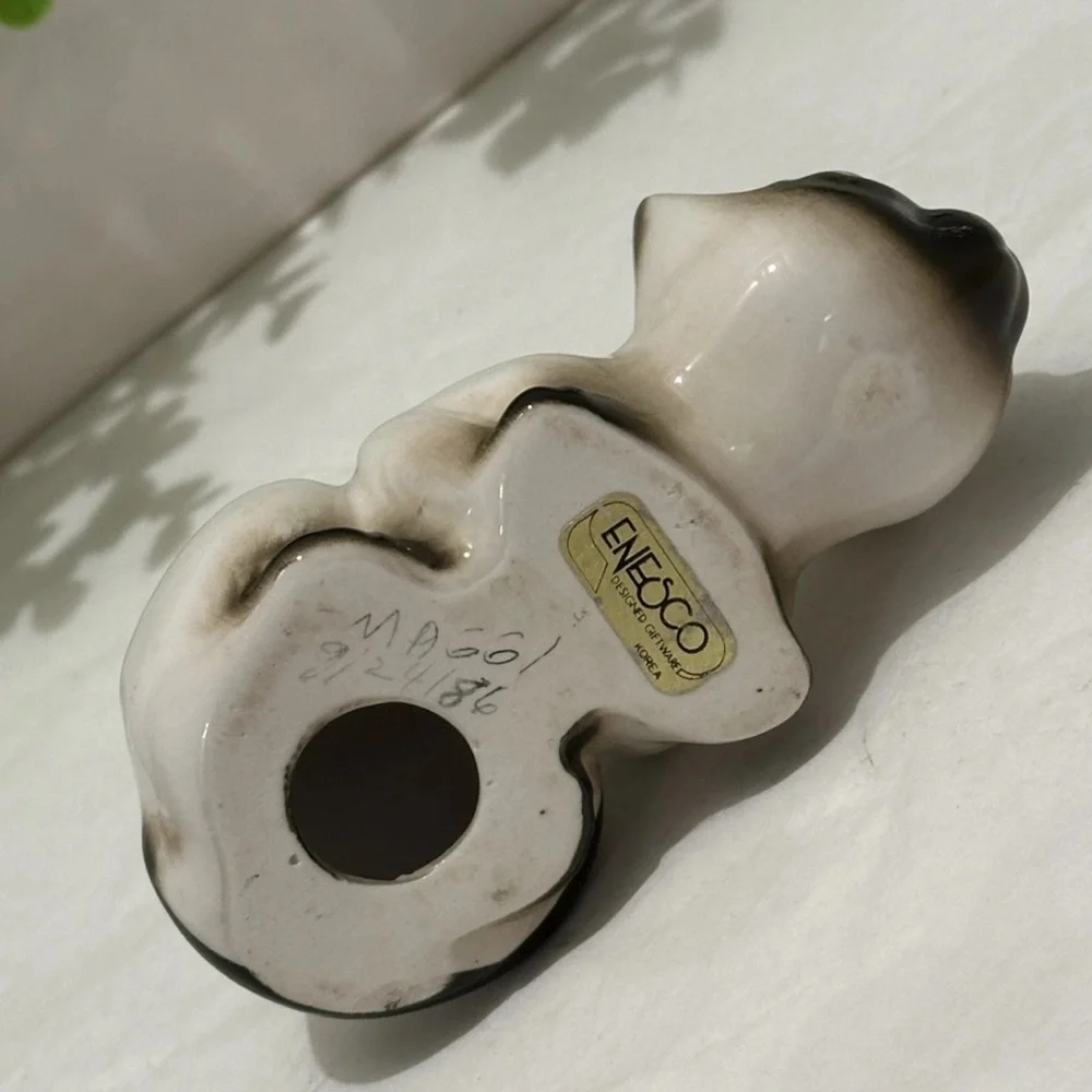 Enesco Black and Cream Cat Toy